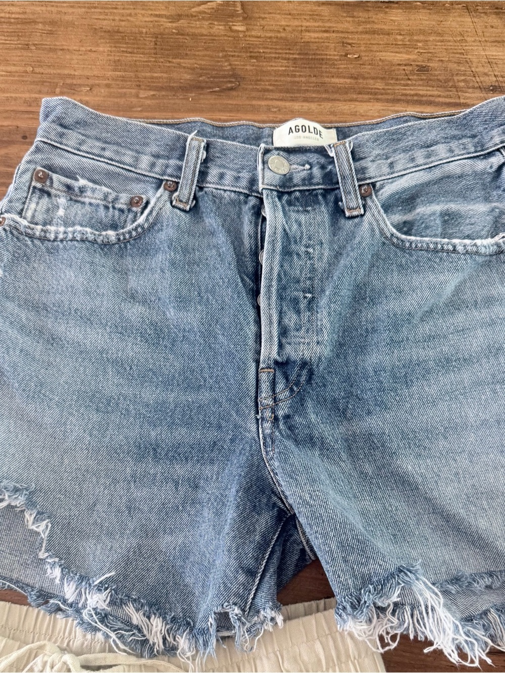Agolde Parker Long Light Blue Denim